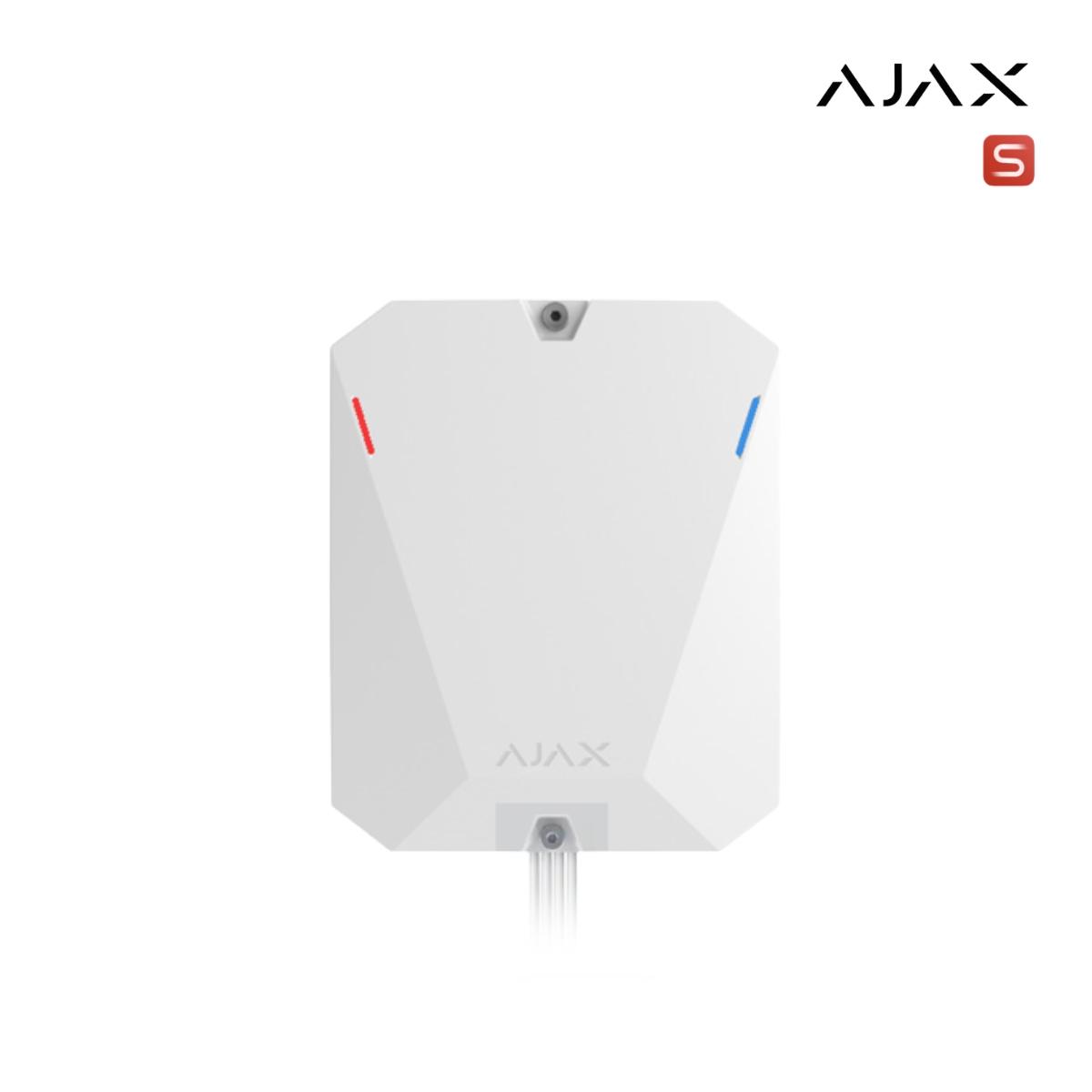 Superior MultiTransmitter Fibra white | modulo di integrazione con 18 zone cablato per il collegamento di dispositivi di terze parti al sistema di sicurezza Ajax