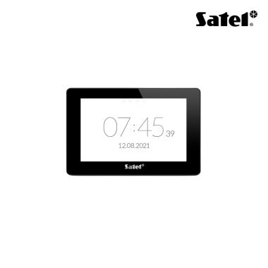 Tastiera touch personalizzabile 7'', con lettore di prossimità MIFARE (lettore compatibile solo con centrali INTEGRA), colore nero. Per Integra, Hybrid, Versa e Perfecta 64 M