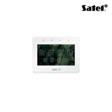 Tastiera touch personalizzabile 4.3'', con lettore di prossimità MIFARE (lettore compatibile solo con centrali INTEGRA), colore bianco. Per Integra, Hybrid, Versa e Perfecta 64 M