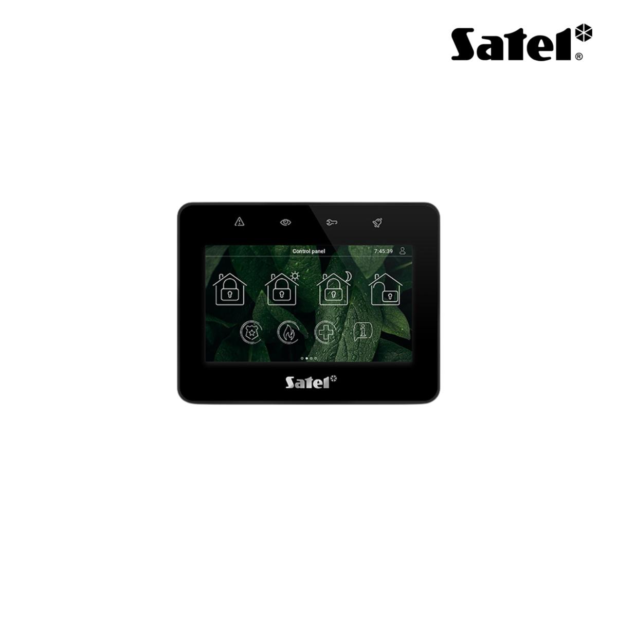 Tastiera touch personalizzabile 4.3'', con lettore di prossimità MIFARE (lettore compatibile solo con centrali INTEGRA), colore nero. Per Integra, Hybrid, Versa e Perfecta 64 M