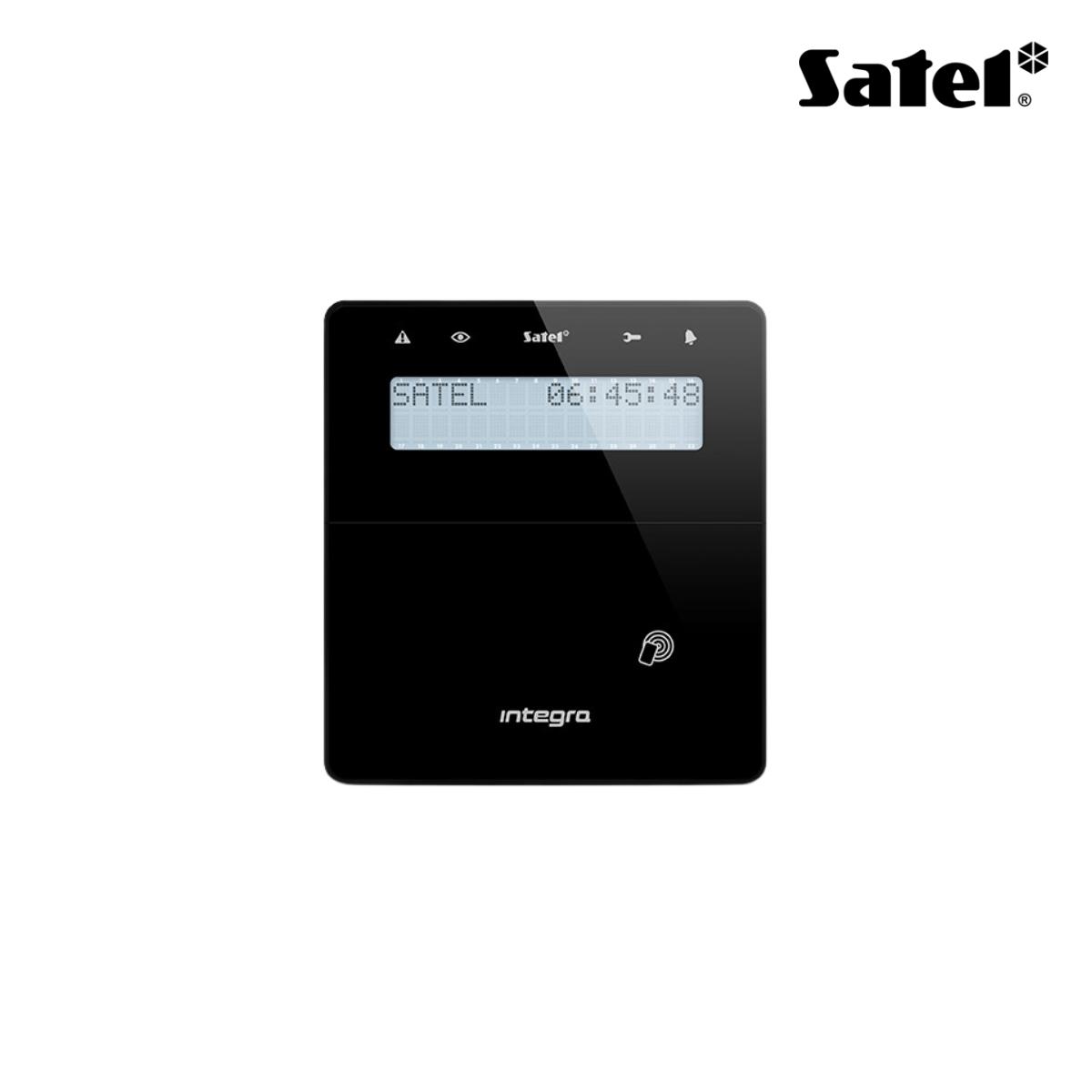 Tastiera LCD wireless ABAX 2 con lettore di prossimità e sportello, colore nero. Per Integra