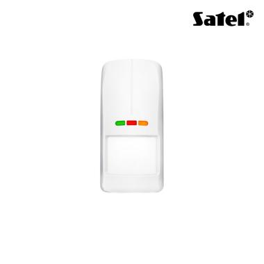 Rilevatore di movimento da esterno doppia tecnologia PIR+MW wireless, portata 16 mt, pet immunity, crepuscolare e sensore di temperatura integrati. Colore bianco