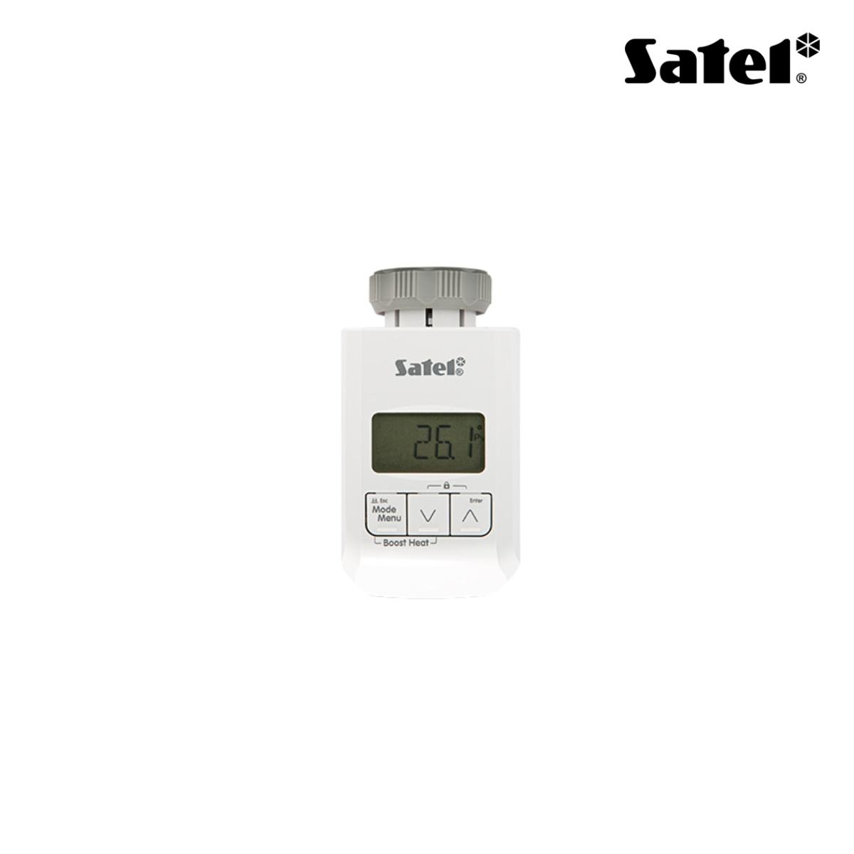 Testina intelligente wireless per radiatori, compatibile con valvole M30x1,5mm e Danfoss. Sensore di temperatura integrato (batterie AA non incluse)