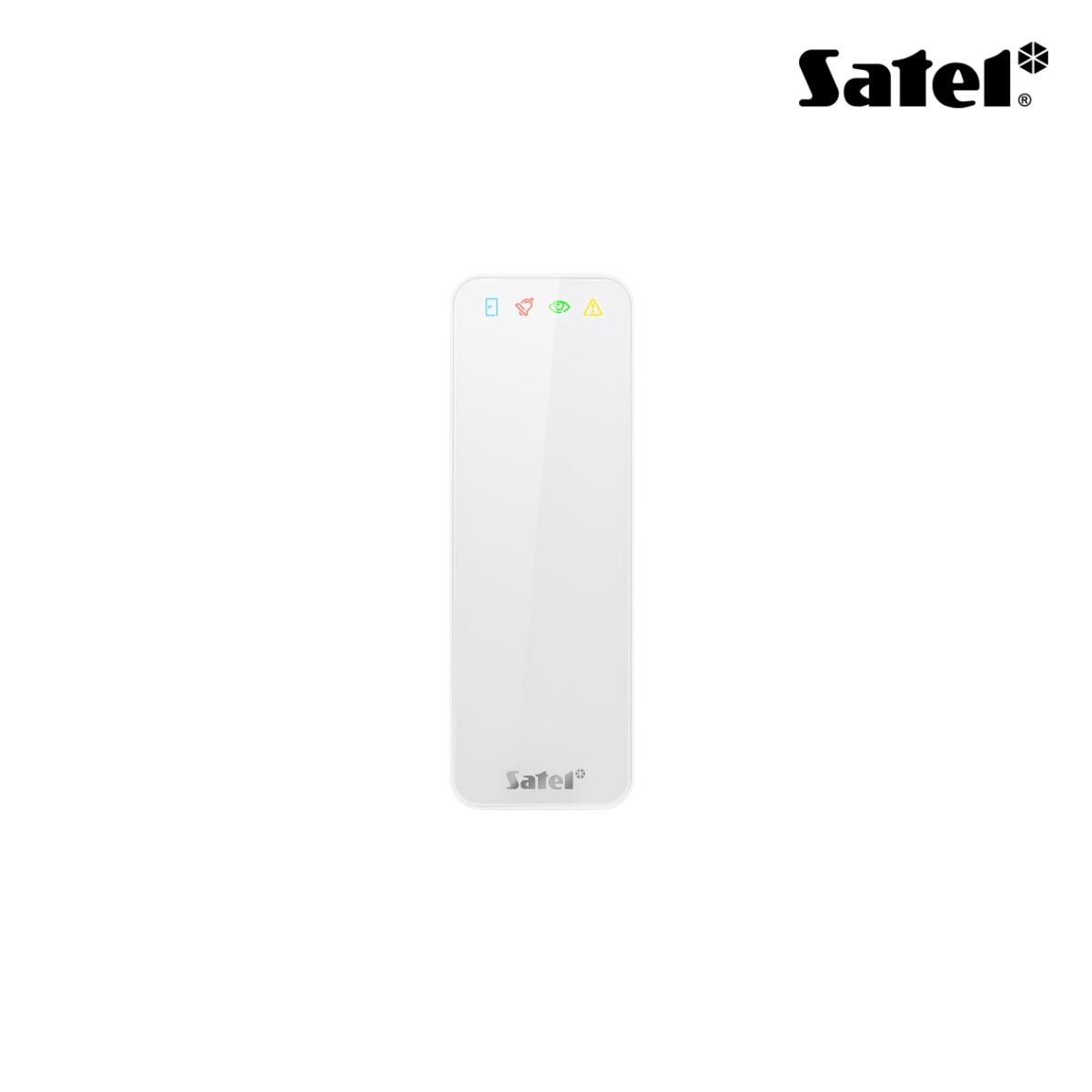 Lettore di prossimità MIFARE (13.56 MHz). Compatibile con ACCO-NET, ACCO, INTEGRA, sistemi di terze parti (protocolli OSDP 2.2 o Wiegand) e stand-alone (128 card)