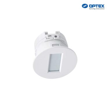 Rivelatore da incasso effetto tenda, altezza di montaggio da m 2,5 a m 4,5, portata montaggio a parete 6,0 m x 4,5 m a 1,5 m di altezza - versione senza fili a basso assorbimento