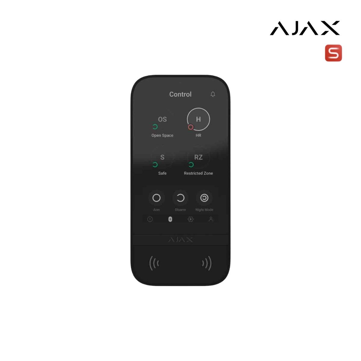 Superior KeyPad TouchScreen G3 Jeweller black | Tastiera wureless con pulsanti touch che supporta l'autenticazione tramite pass, Tag e codici