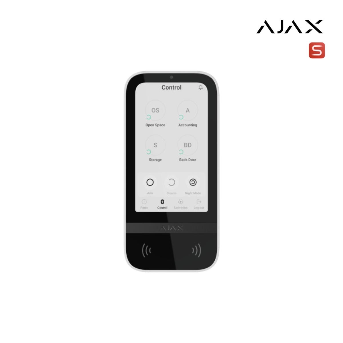 Superior KeyPad TouchScreen G3 Jeweller white | Tastiera wureless con pulsanti touch che supporta l'autenticazione tramite pass, Tag e codici