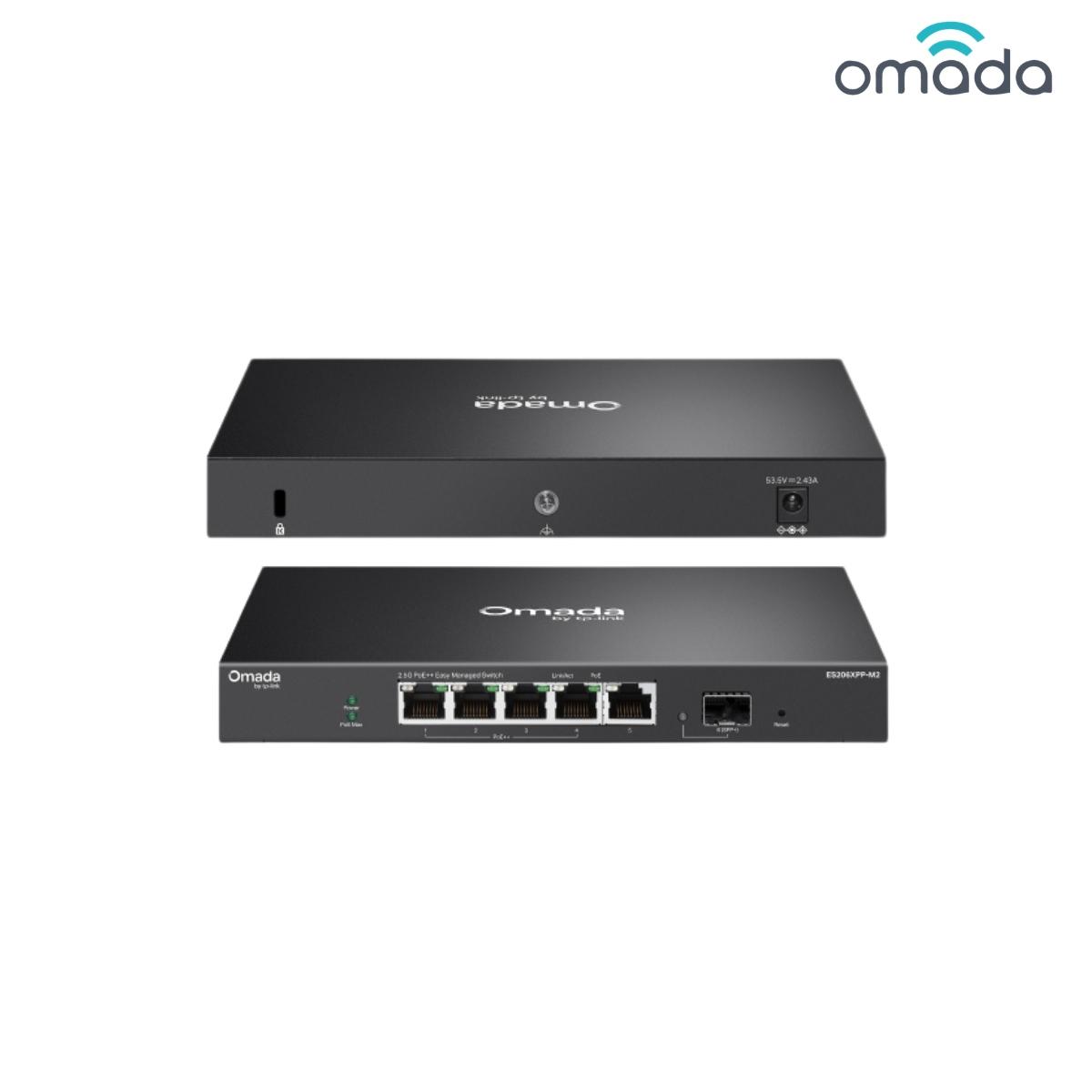 Omada 5-Port 2.5GBASE-T and 1-Port 10GE SFP+ Easy Managed Switch with 4-Port PoE++