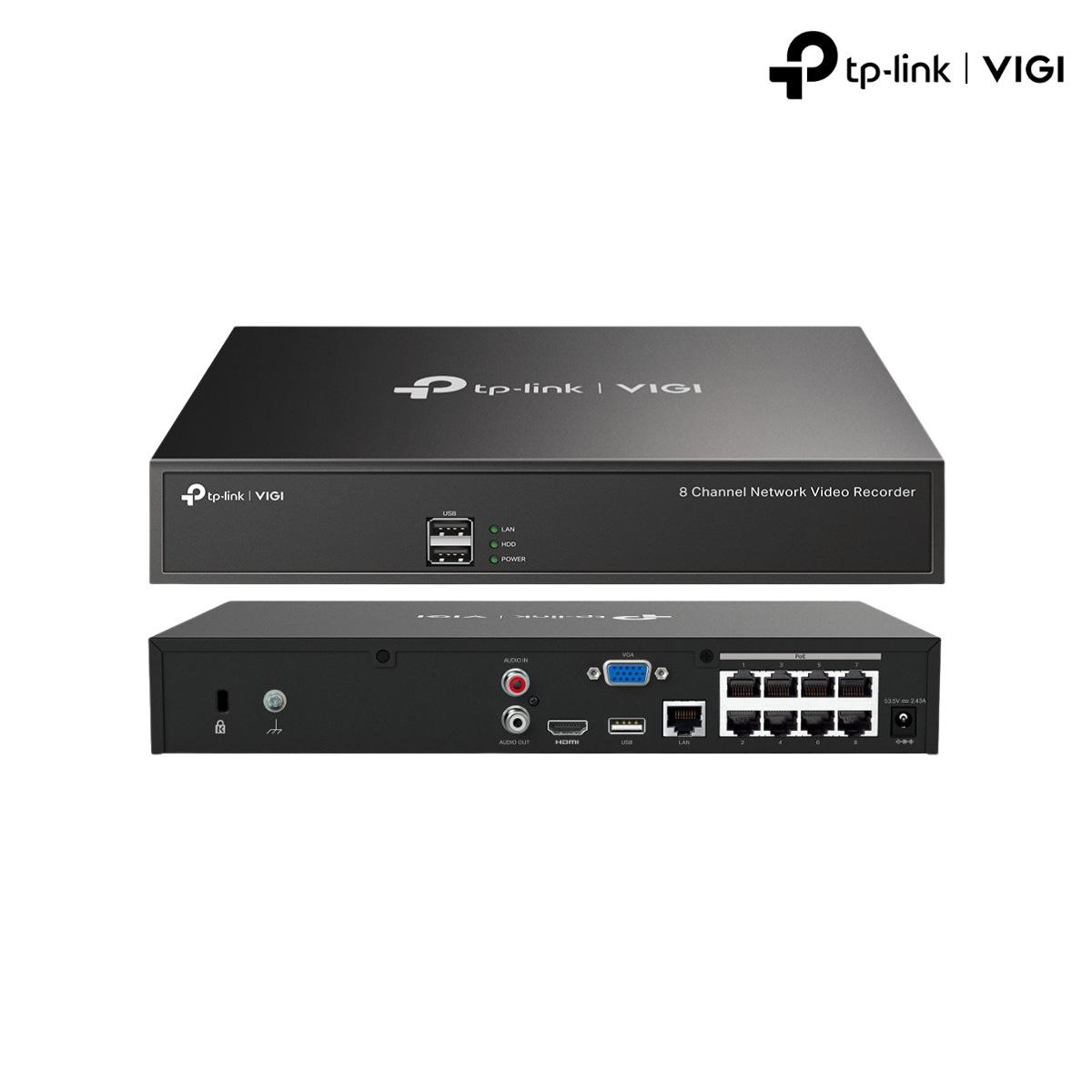 Videoregistratore IP 8 canali 80Mbps PoE+