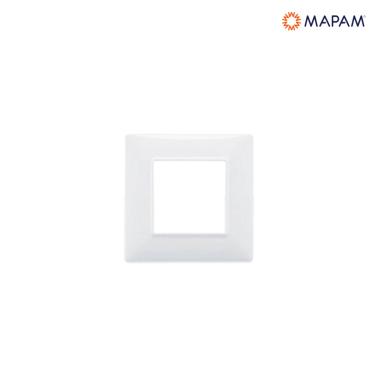 Placca tecnopolimero gem 2p bianco