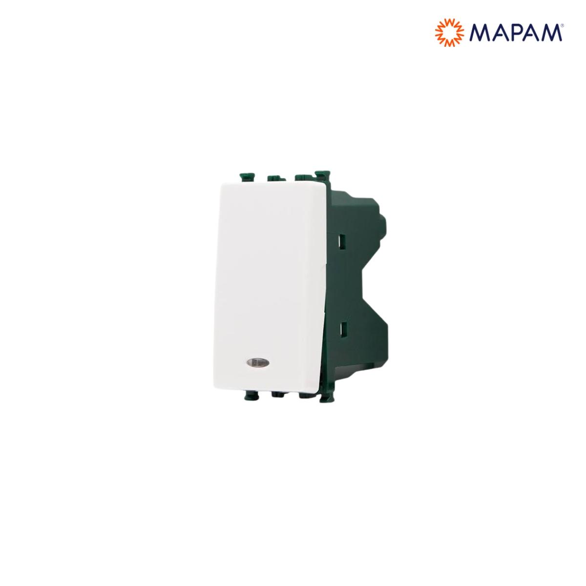 Pulsante spia (10a-250v) gem bianco